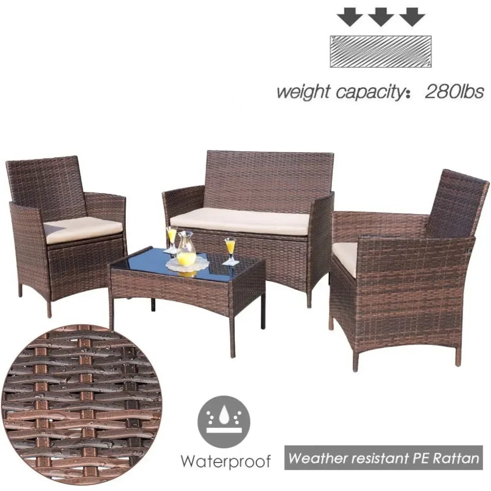 4 Pieces Patio Furniture