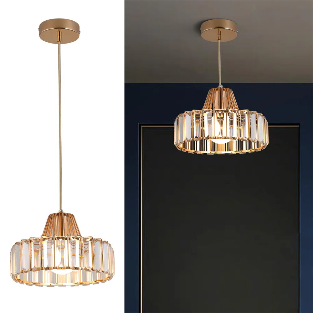 Gold/Black Crystal Ceiling Light Fixture