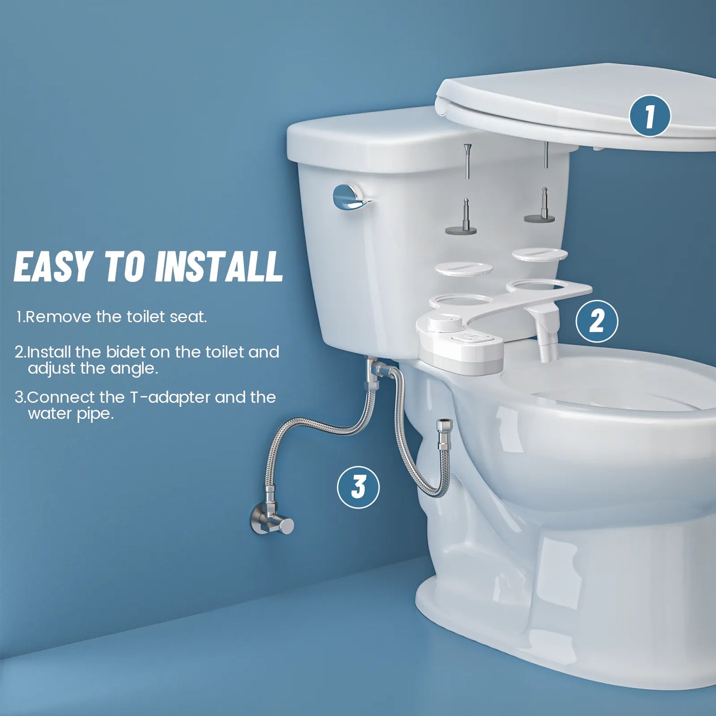 Non-Electric Water Bidet Toilet Seat Attachment Bidet