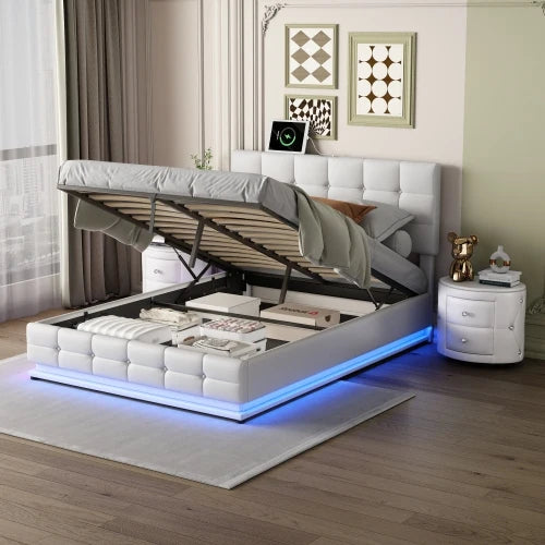 3-Pieces LED Lighted Queen Bedroom Set