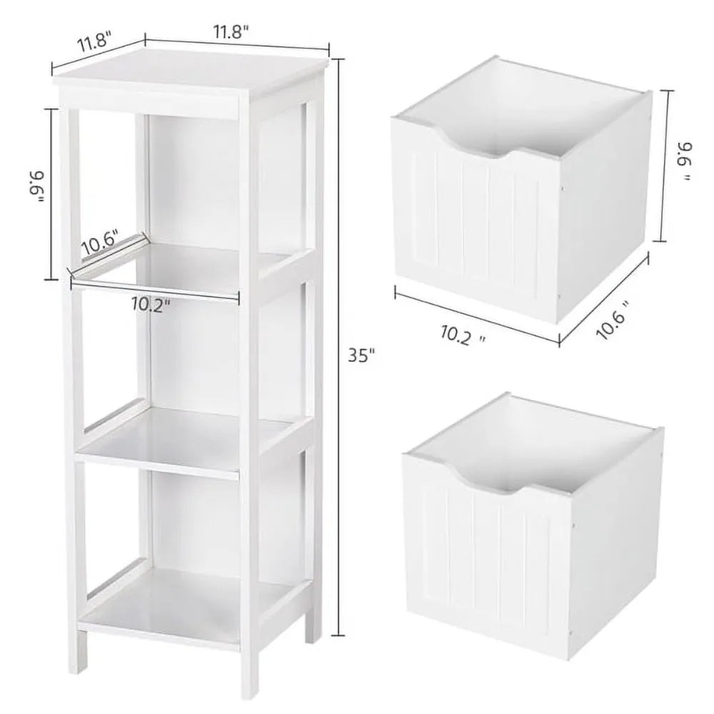 Adjustable 3 Tiers Bathroom Cabinet