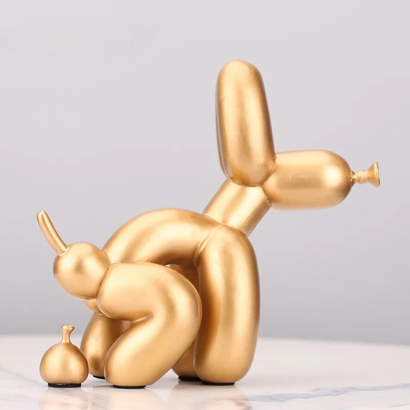 Balloon Dog Squat Resin Sculptures