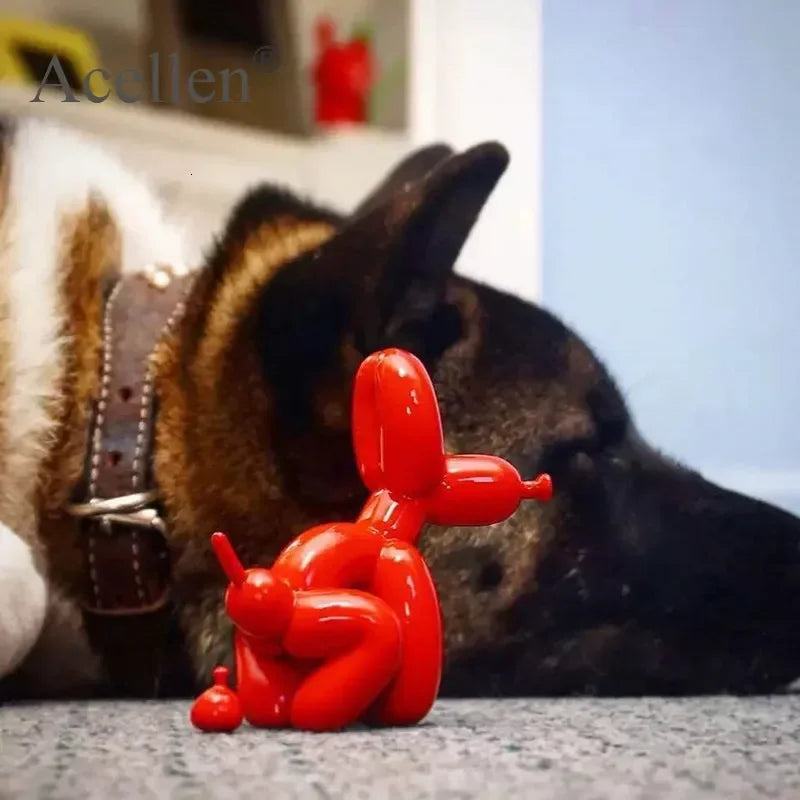 Balloon Dog Squat Resin Sculptures