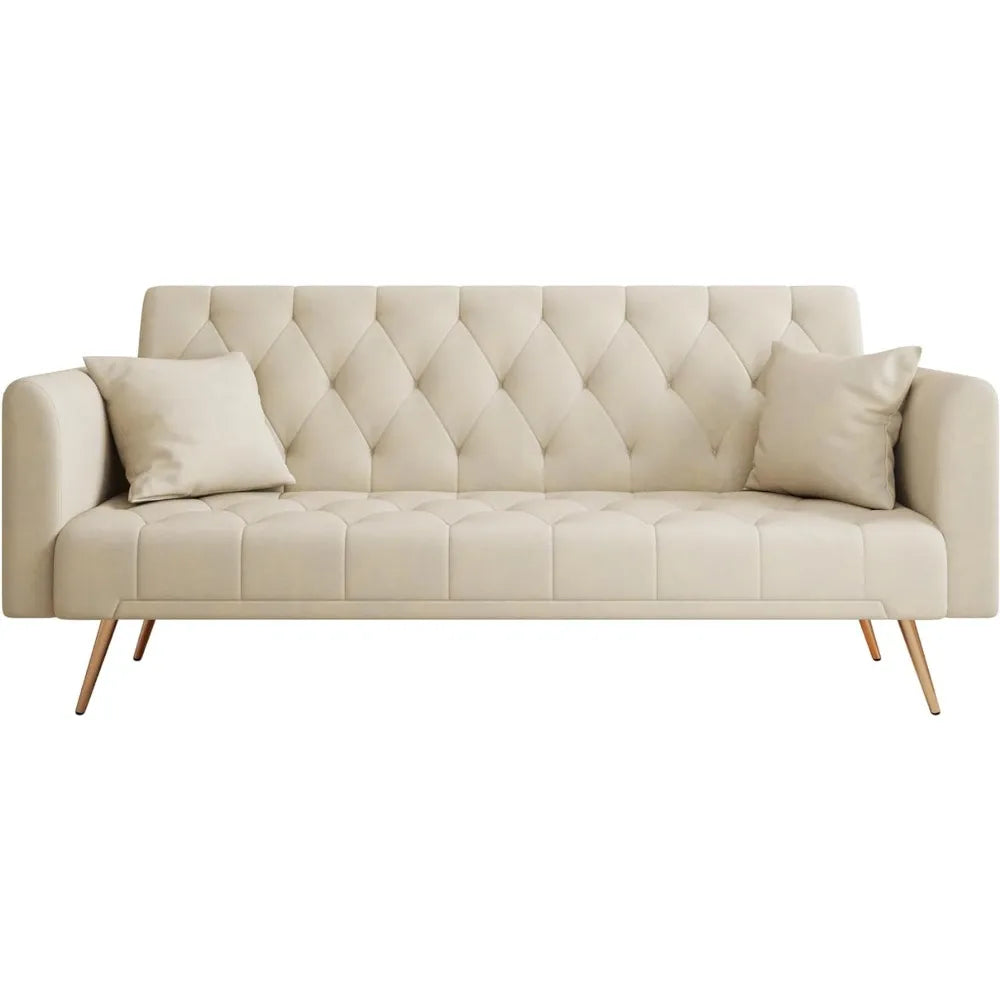 71" Modern Fabric Convertible Futon