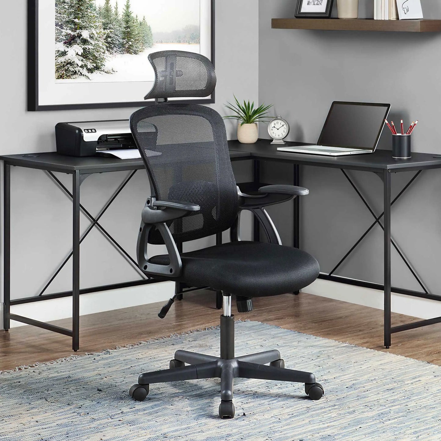 Ergonomic Office Chair with Adjustable Headrest