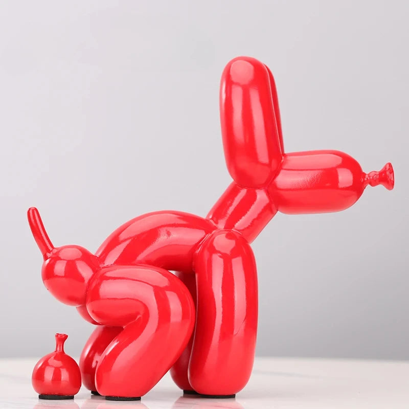 Balloon Dog Squat Resin Sculptures