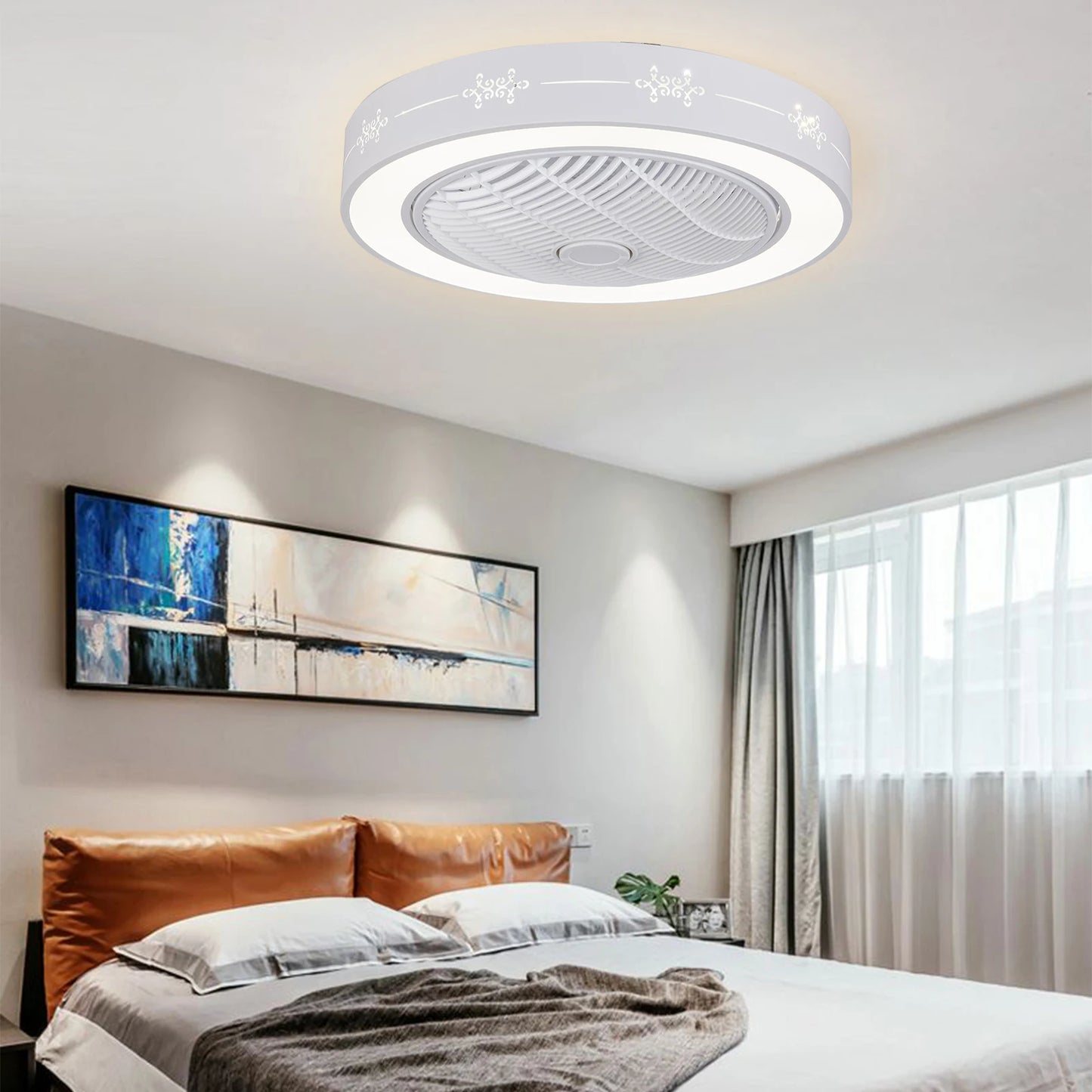 Modern Chandelier Ceiling Fan with Light