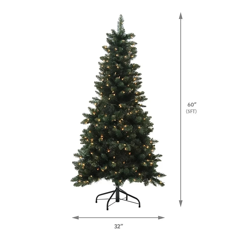 5ft Green Spruce Lighted Artificial Christmas Tree