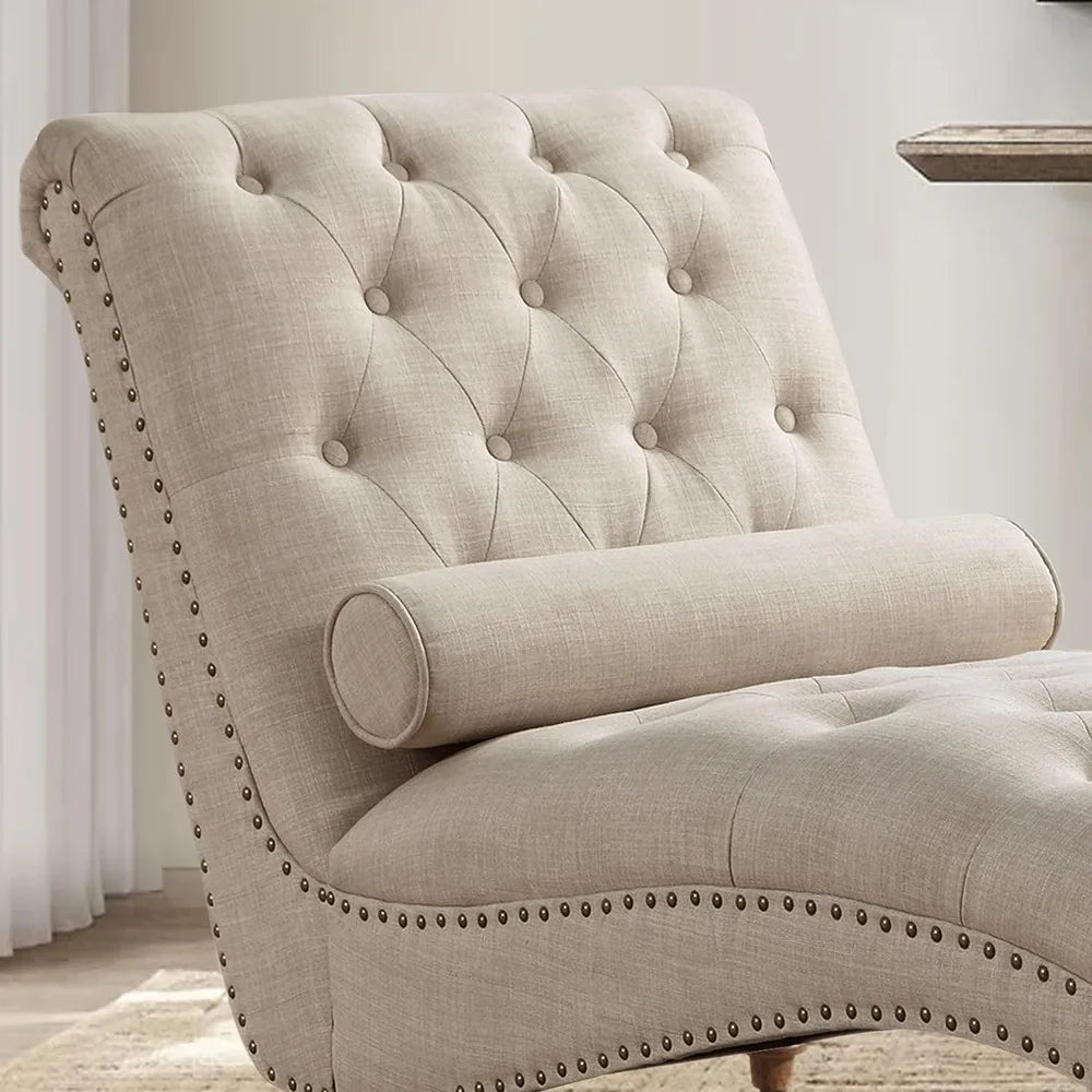 Upholstered Chaise Lounge Chair