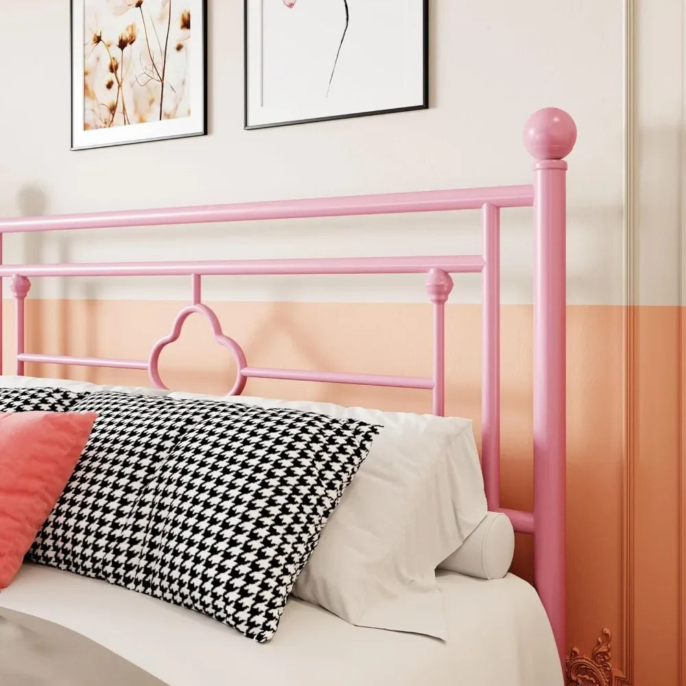 Children's bed with retro headboard