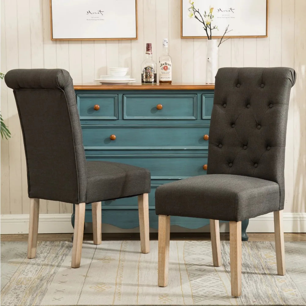 Set of 2 Dining Chair Charcoal