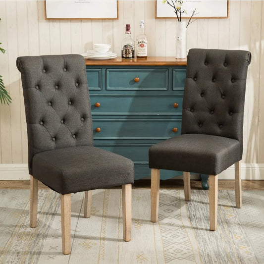 Set of 2 Dining Chair Charcoal