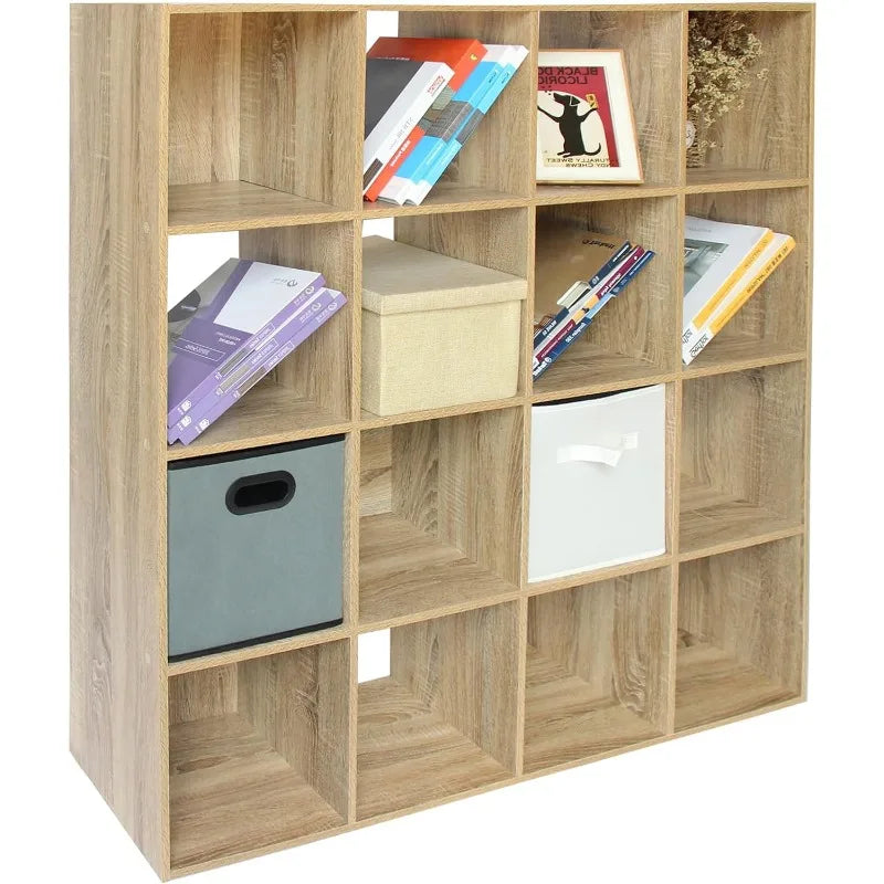 16-Cube Wooden Storage Organizer