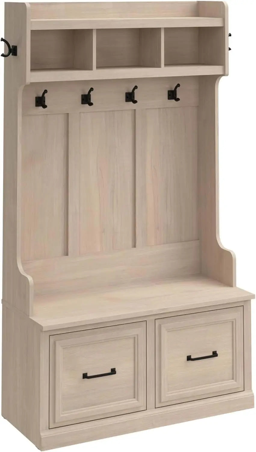 Shoe Storage Cabinet Bench with Hooks