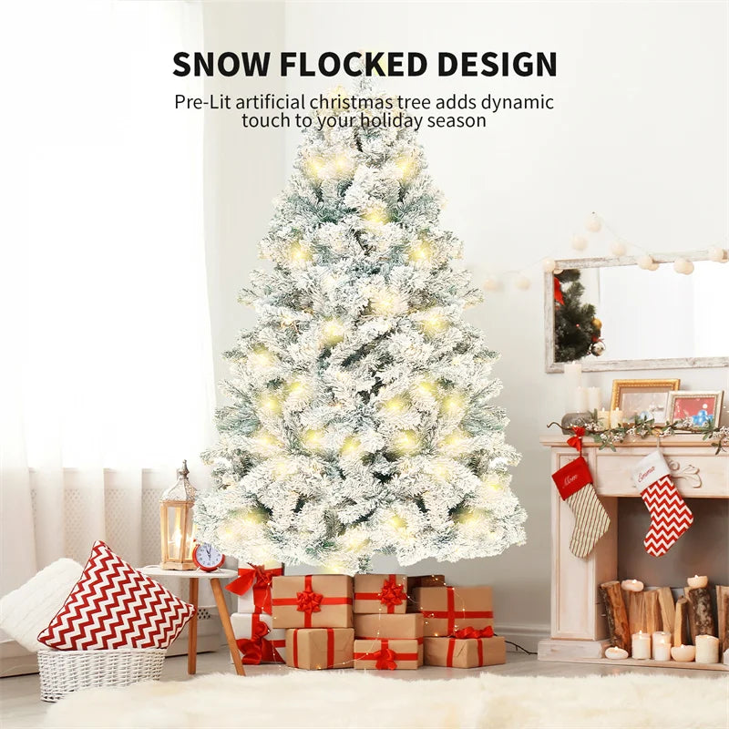 Snow Flocked Christmas Tree