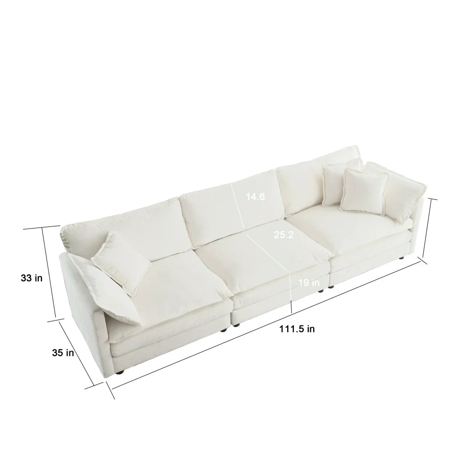 3-Piece Sectional Sofa Set