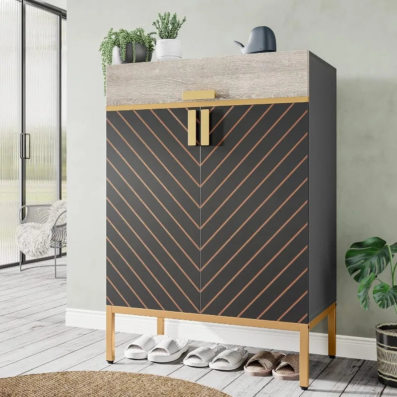 Modern Shoe Storage Cabinet with Doors