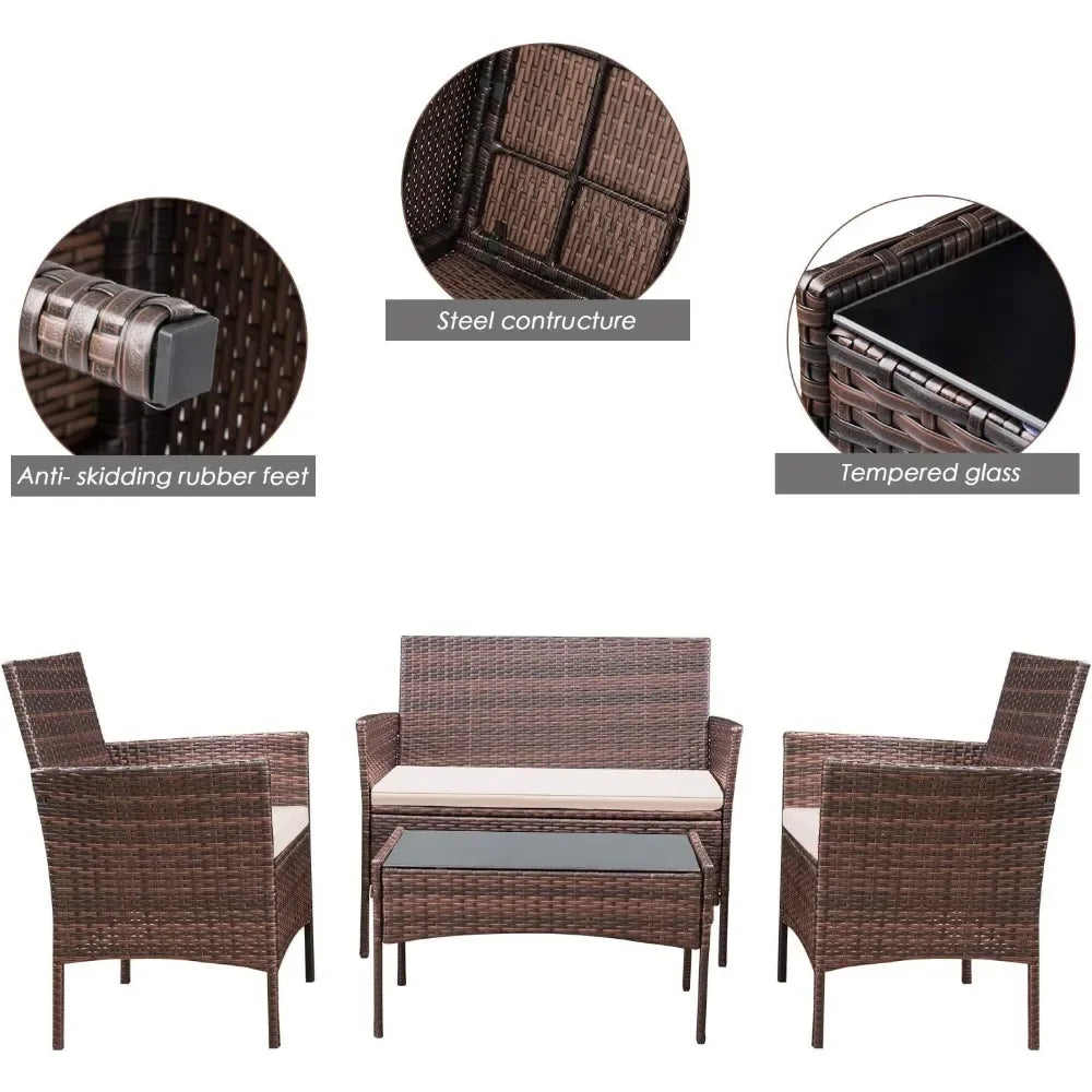 4 Pieces Patio Furniture