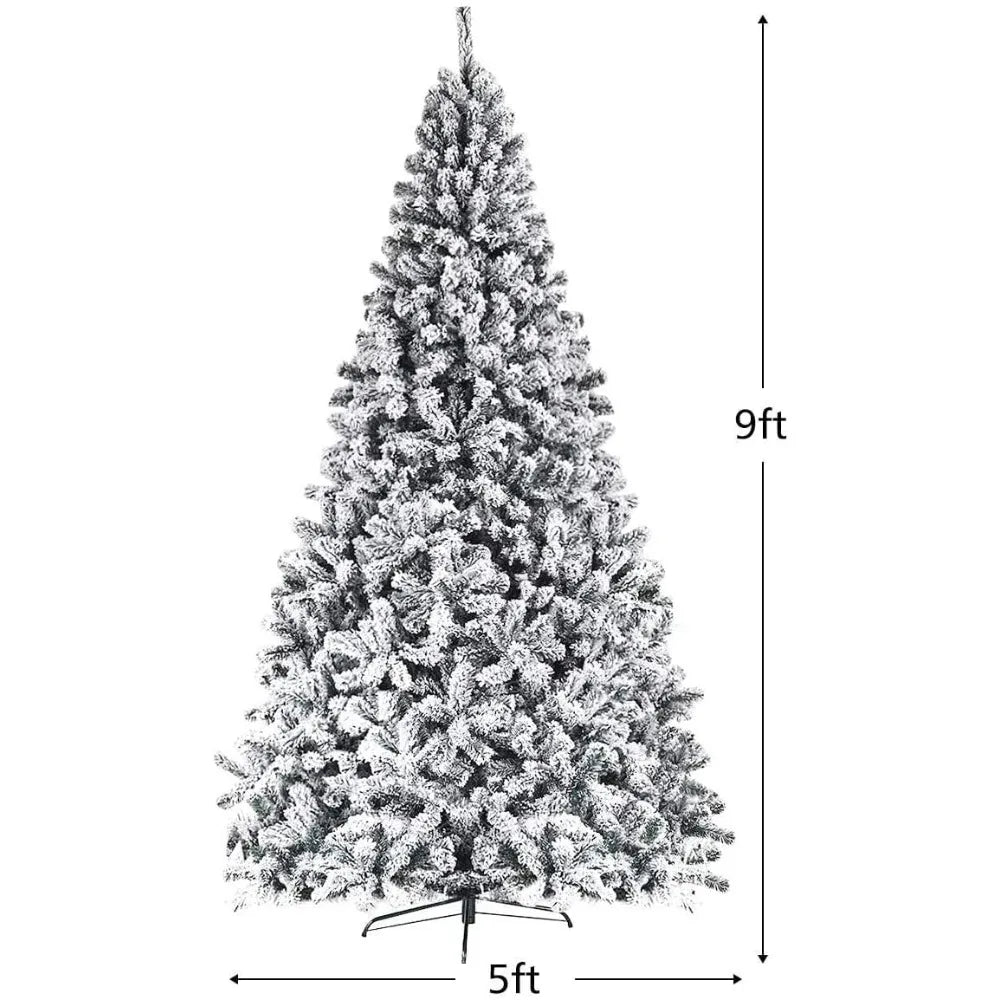(9FT) Christmas Flocked Snow Pine Tree