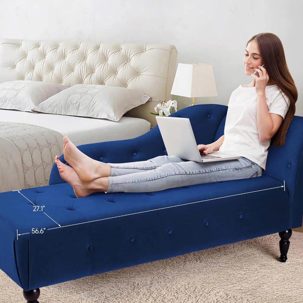 Blue Chaise Lounge Chair