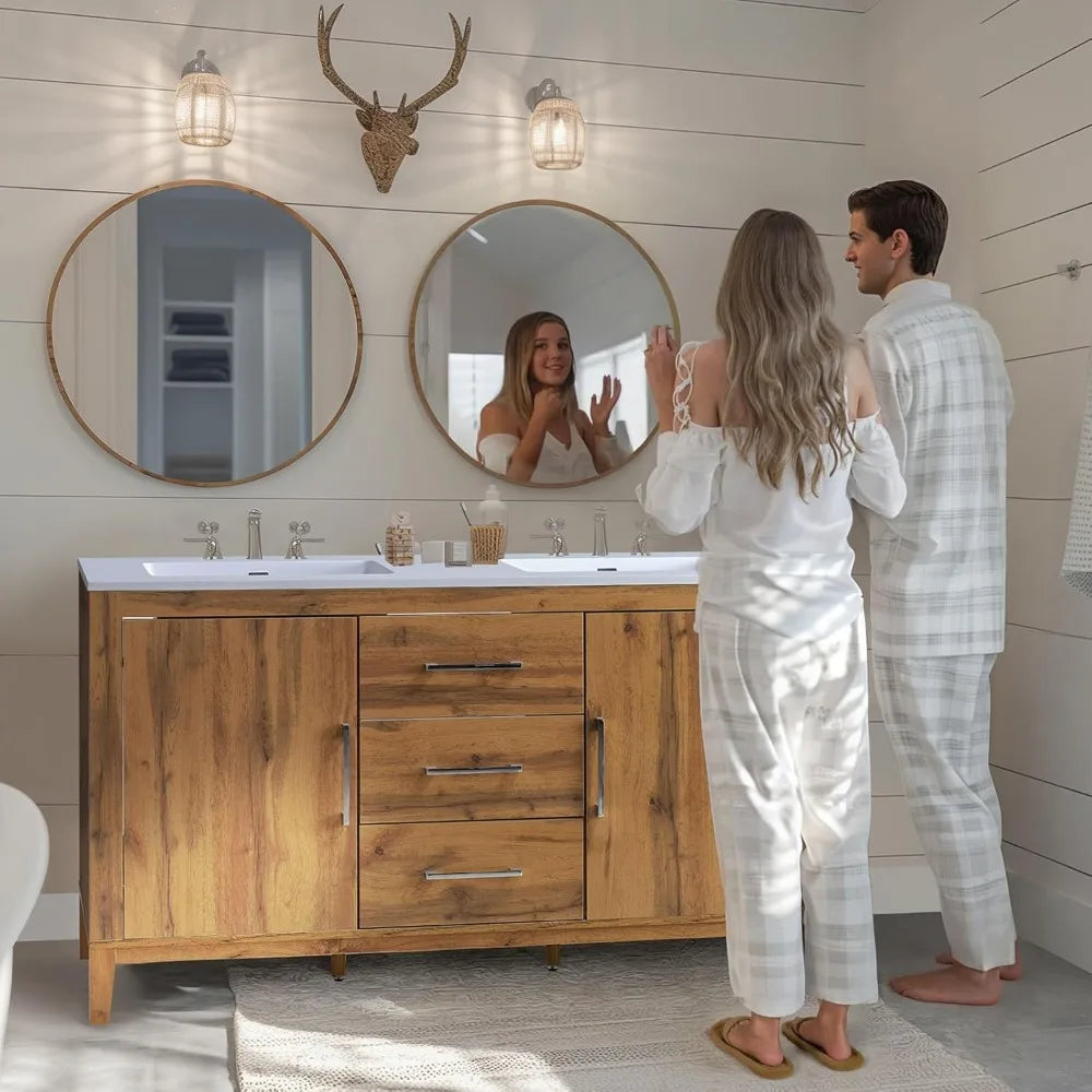 60" Bathroom Double Vanity with Sink