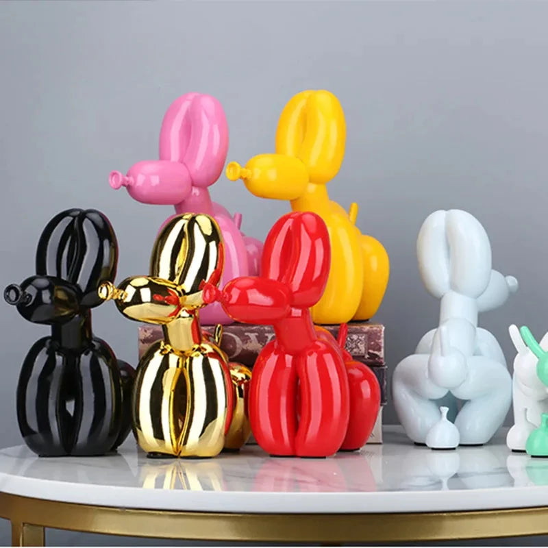 Balloon Dog Squat Resin Sculptures