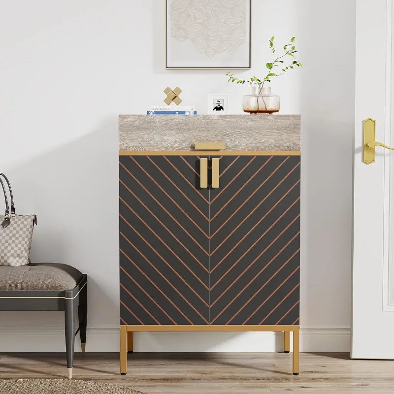 Modern Shoe Storage Cabinet with Doors