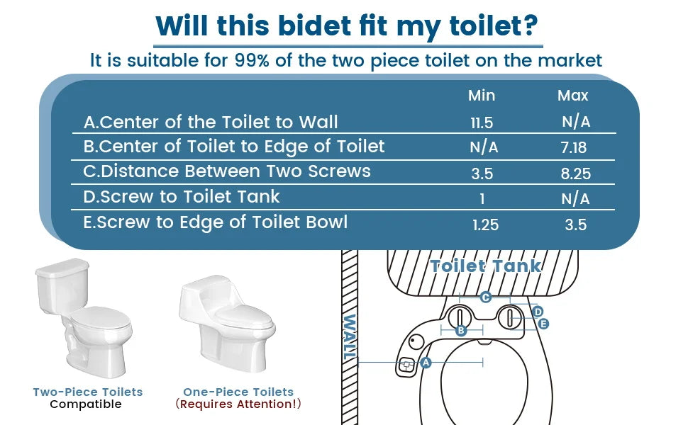 Non-Electric Water Bidet Toilet Seat Attachment Bidet