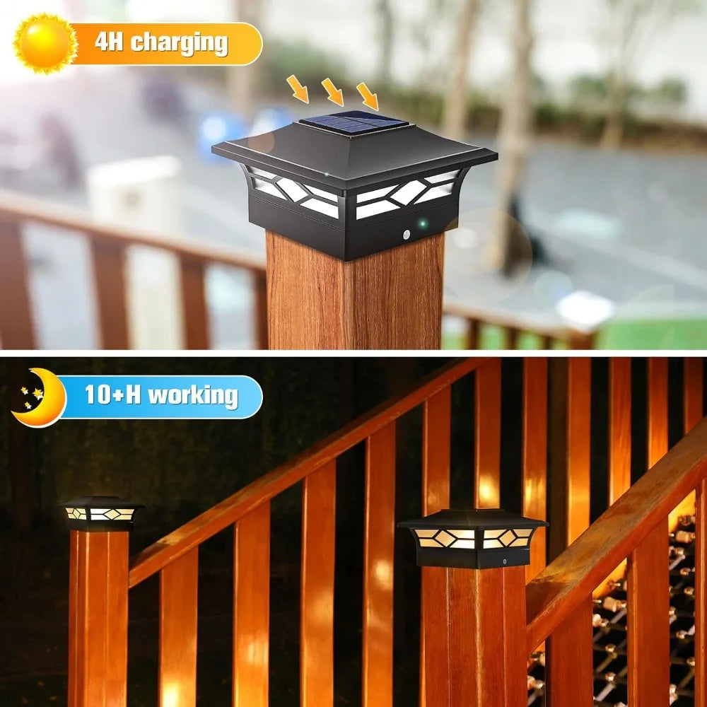12Pack Outdoor Solar Post Lamp